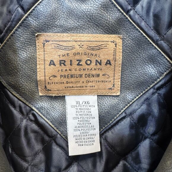 Vintage Arizona Jean Company Jacket Men's XL Motorcycle Biker - Picture 5 of 10